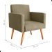 Conjunto Poltronas e Puff Iara Veludo Turkey Cappuccino