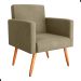 Conjunto Poltronas e Puff Iara Veludo Turkey Cappuccino