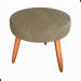 Conjunto Poltronas e Puff Iara Veludo Turkey Cappuccino