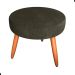 Conjunto Poltronas e Puff Iara Veludo Turkey Marrom