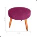 Conjunto Poltronas e Puff Iara Veludo Turkey Marsala
