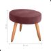 Conjunto Poltronas e Puff Iara Veludo Vinho