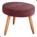 Conjunto Poltronas e Puff Iara Veludo Vinho