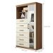 Conjunto Quarto Completo Com Espelho Nice Jatoba Areia