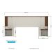 Conjunto Quarto Completo Com Espelho Nice Jatoba Areia