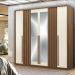 Conjunto Quarto Completo Com Espelho Nice Jatoba Areia