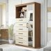 Conjunto Quarto Completo Com Espelho Nice Jatoba Areia
