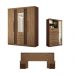 Conjunto Quarto Completo Com Espelho Pequim Jatoba