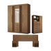 Conjunto Quarto Completo Com Espelho Veneza Jatoba