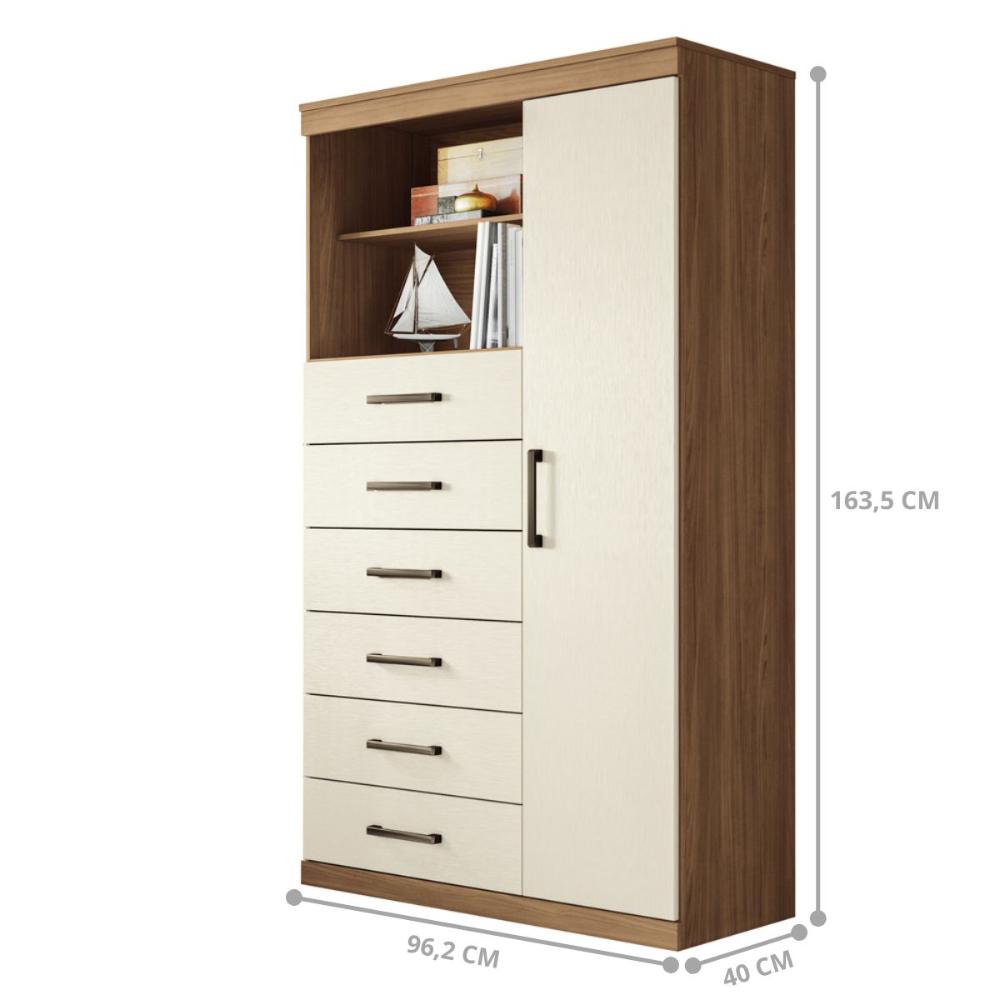 Conjunto Quarto Completo Com Espelho Veneza Jatoba Areia