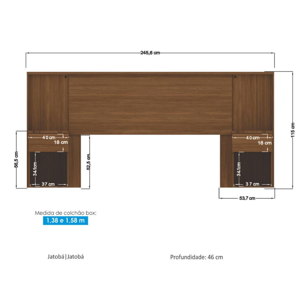 Conjunto Quarto Completo Com Espelho Xangai Jatoba Grafite