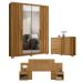 Conjunto Quarto Completo Leicester Freijó Cinza