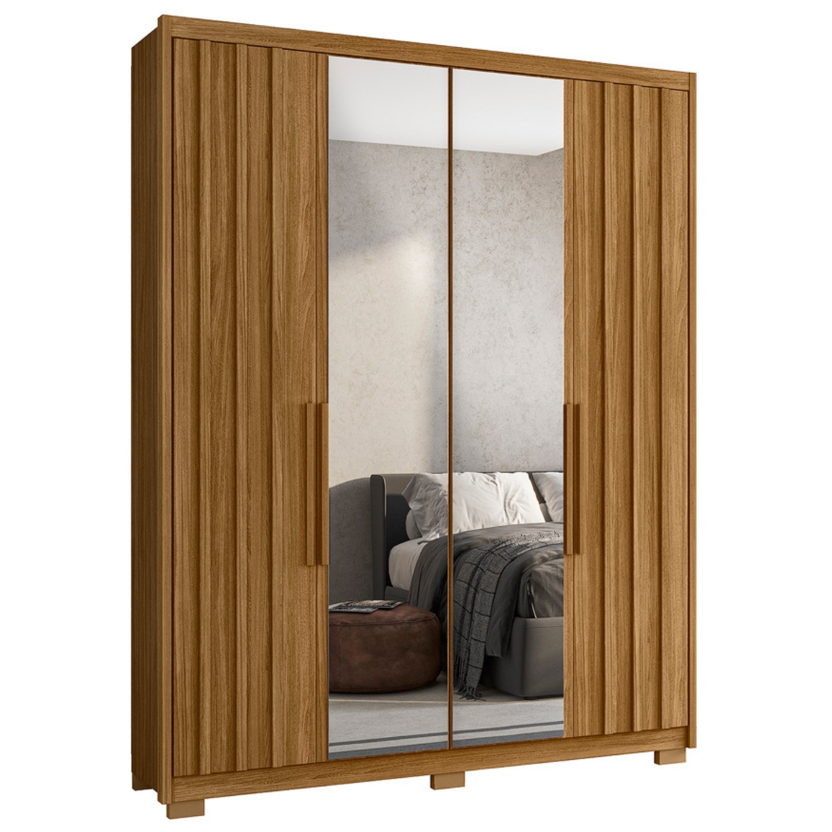Conjunto Quarto Completo Leicester Freijó Cinza