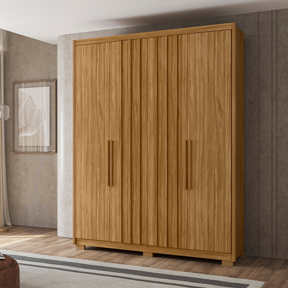 Conjunto Quarto Completo Leicester Freijó Cinza