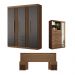 Conjunto Quarto Completo Pequim Jatoba Grafite