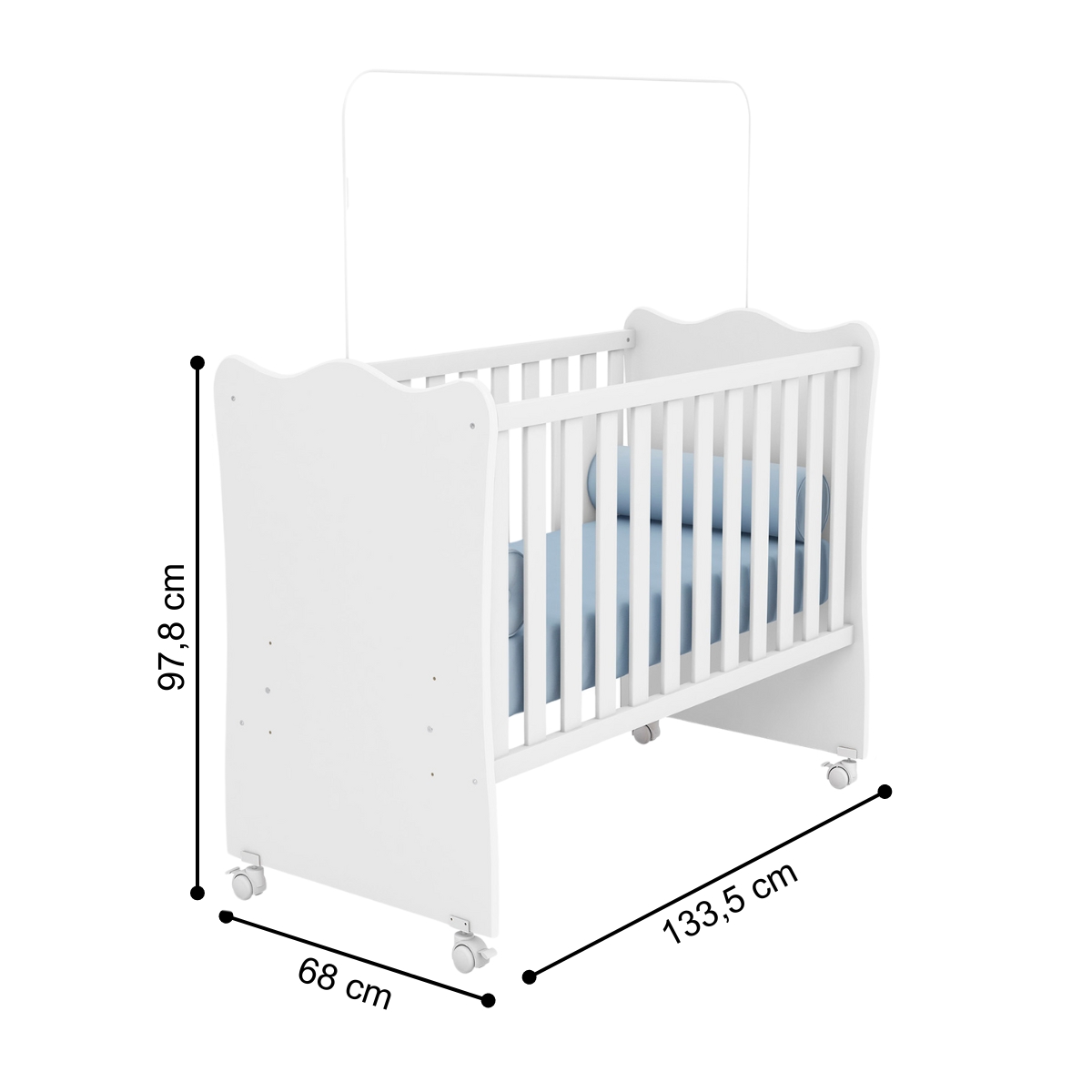 Conjunto Quarto de Bebê Completo México Branco Branco