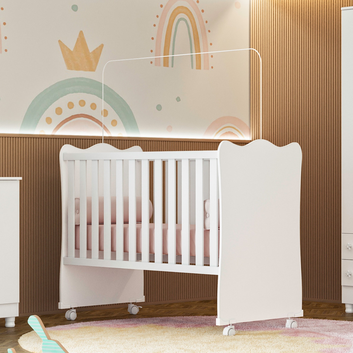 Conjunto Quarto de Bebê Completo México Branco Branco
