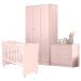 Conjunto Quarto de Bebê Completo México Rosa Acetinado