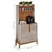 Conjunto Sala de Estar Fagioli Off White/Cedro