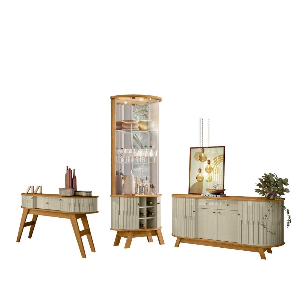Conjunto Sala de Jantar Paris Cumaru Opala
