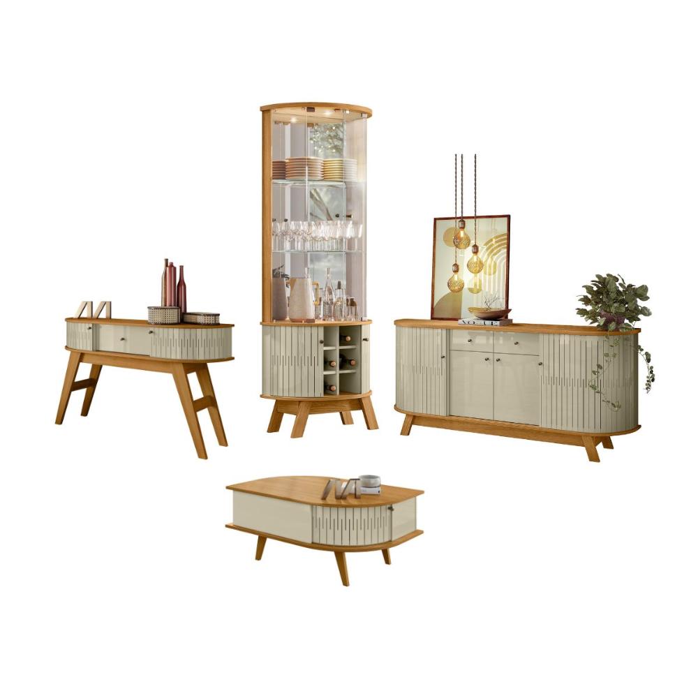 Conjunto Sala de Jantar Paris Cumaru Opala