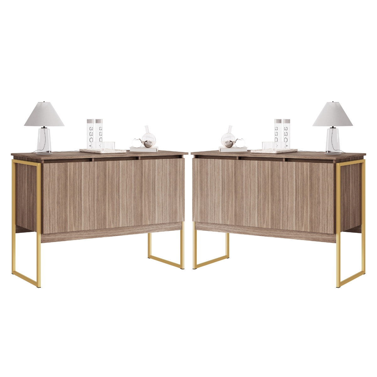 Conjunto de Buffets Industriais Milão Affara Dourado