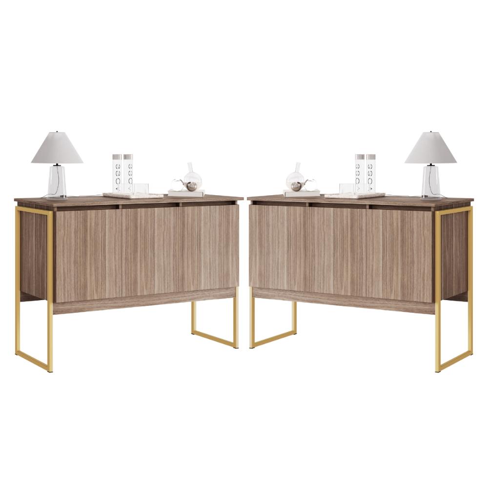 Conjunto de Buffets Industriais Milão Affara Dourado