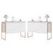 Conjunto de Buffets Industriais Milão Branco Cobre