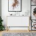 Conjunto de Buffets Industriais Milão Branco Cobre