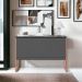 Conjunto de Buffets Industriais Milão Preto Cobre