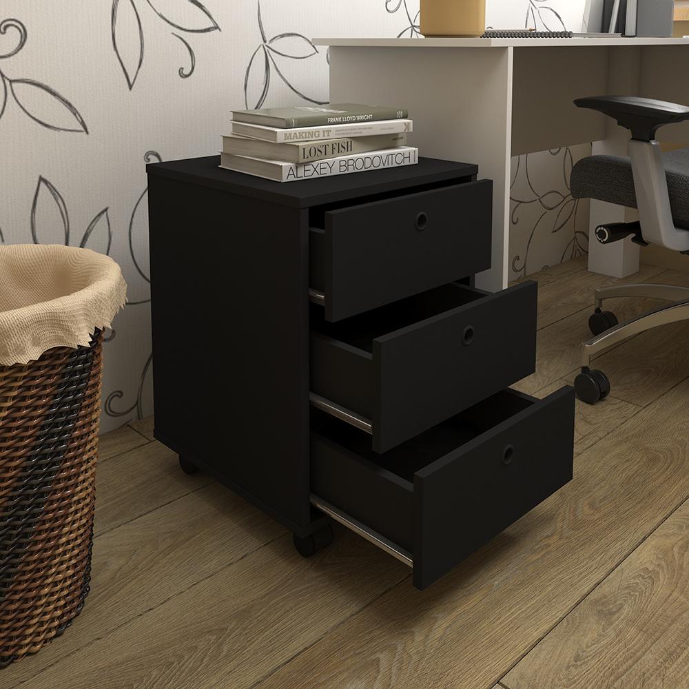 Conjunto de Gaveteiros Croydon Preto