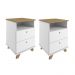 Conjunto de Gaveteiros Ipswich Olmo Branco