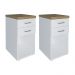 Conjunto de Gaveteiros York Olmo Branco