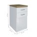 Conjunto de Gaveteiros York Olmo Branco