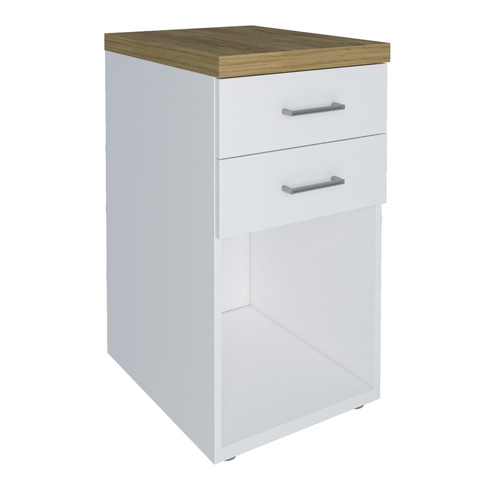 Conjunto de Gaveteiros York Olmo Branco
