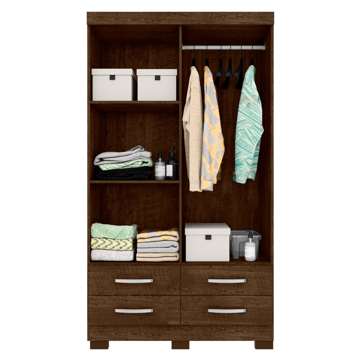 Conjunto de Guarda Roupa e Sapateira Coutos Malbec
