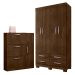 Conjunto de Guarda Roupa e Sapateira Coutos Malbec