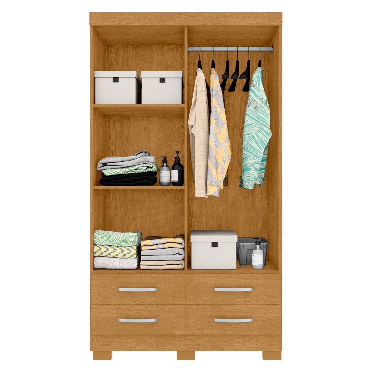 Conjunto de Guarda Roupa e Sapateira Coutos Naturalle