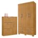 Conjunto de Guarda Roupa e Sapateira Coutos Naturalle