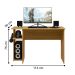 Conjunto de Mesa Gamer e Livreiro Paraná Freijó 