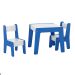 Conjunto de Mesa com 2 Cadeiras Goiania Branco Azul
