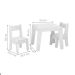 Conjunto de Mesa com 2 Cadeiras Goiania Branco Brilho