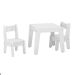 Conjunto de Mesa com 2 Cadeiras Goiania Branco Brilho