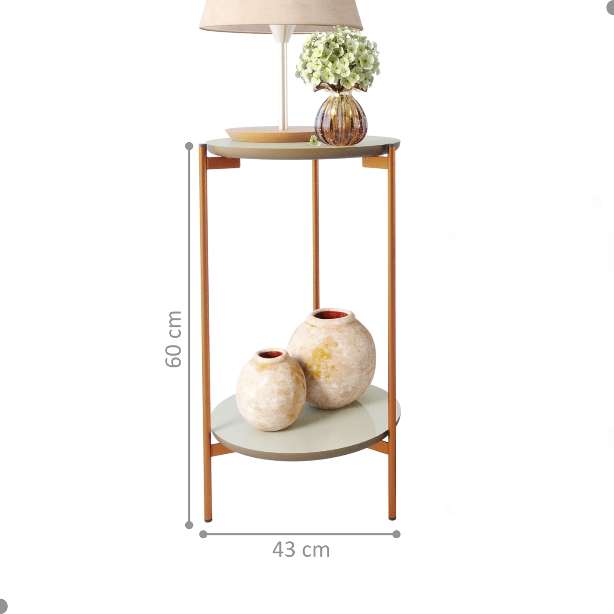 Conjunto de Mesa para Sala de Estar Cannes Off White Nature