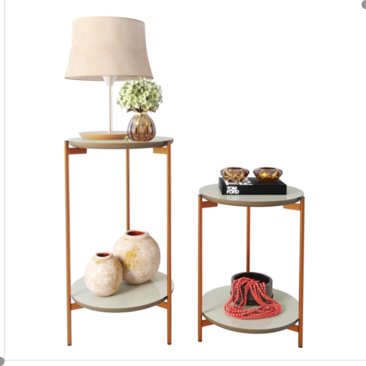 Conjunto de Mesa para Sala de Estar Cannes Off White Nature