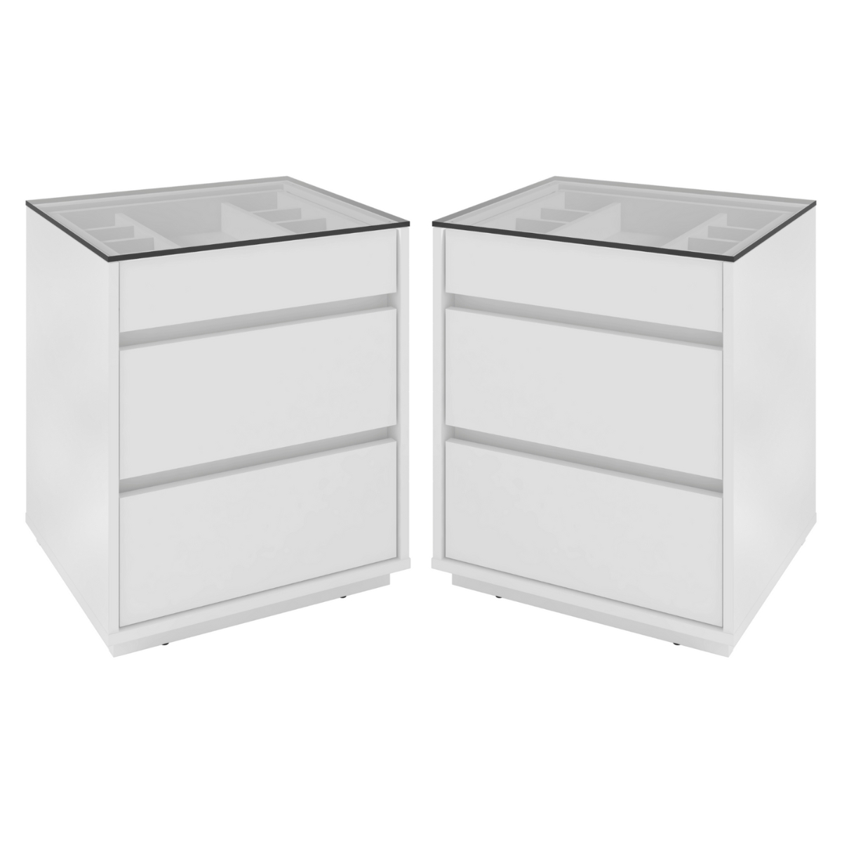 Conjunto de Mesas de Cabeceira Cuiabá Branco 