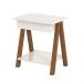 Conjunto de Mesas de Cabeceira com Gaveta Verona Amadeirado Off White