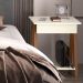 Conjunto de Mesas de Cabeceira com Gaveta Verona Amadeirado Off White