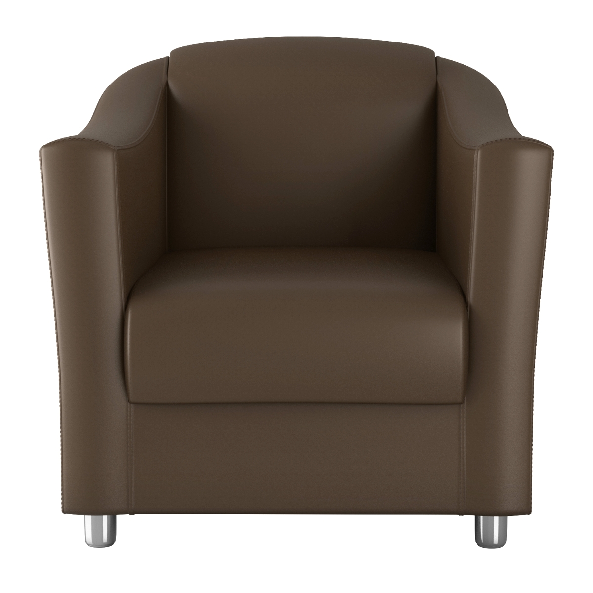 Conjunto de Poltronas Classicas Chloe Sintetico Marrom