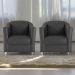 Conjunto de Poltronas Classicas Chloe Sintetico Preto